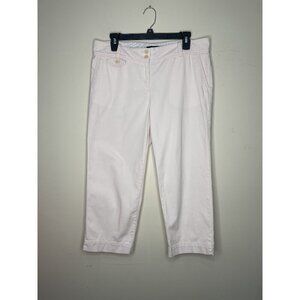 Talbots Signature Petite 10P Women's Light Pink Capri Pants Coquette Barbiecore